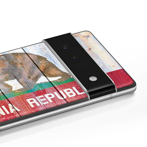 California Flag Light Wood Google Pixel 6 Skin